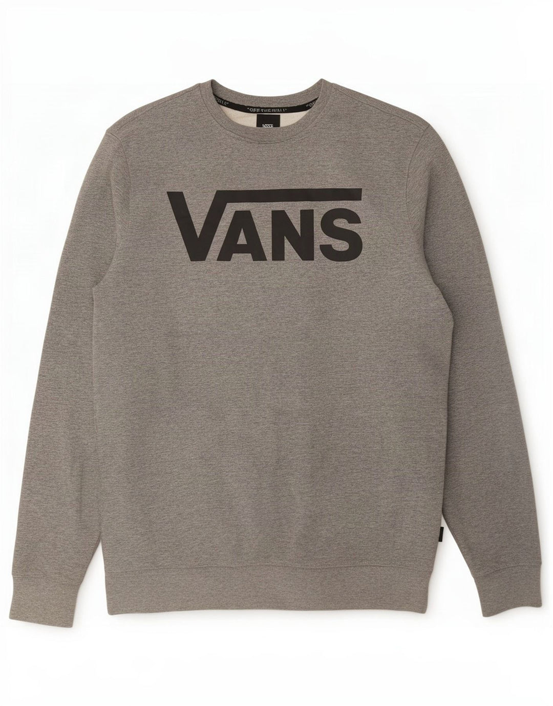 Felpa con grafica da uomo Vans, maglione, cotone grigio medio