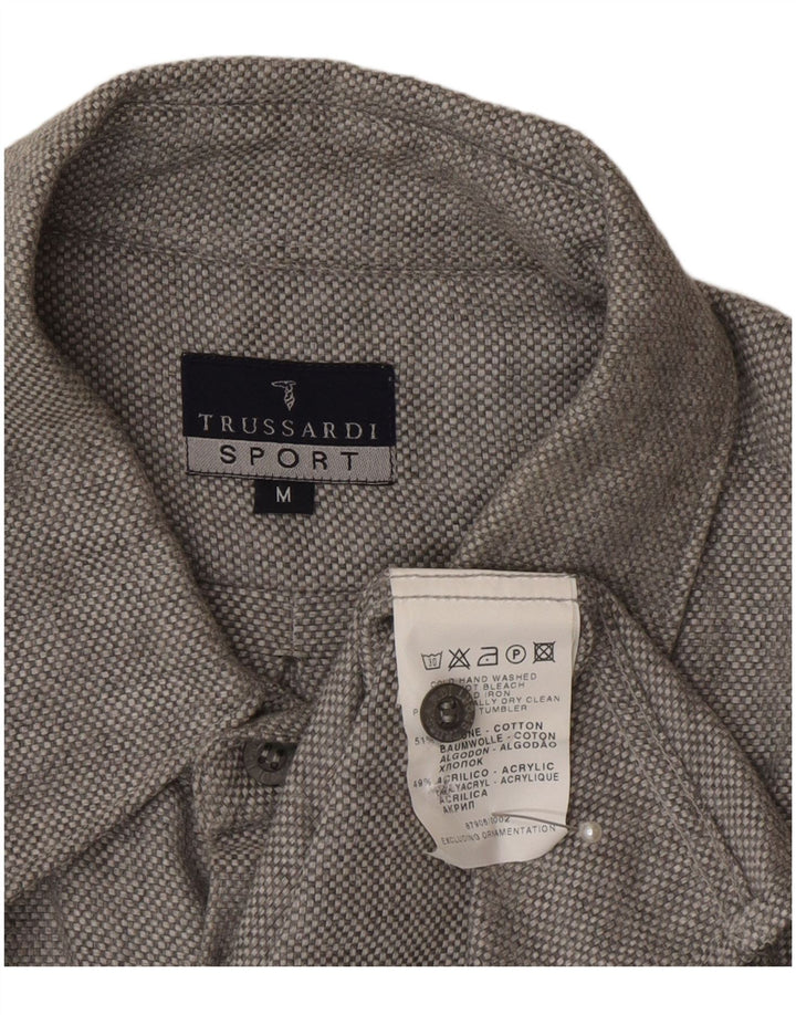 Camicia Uomo Trussardi Cotone Grigio Medio