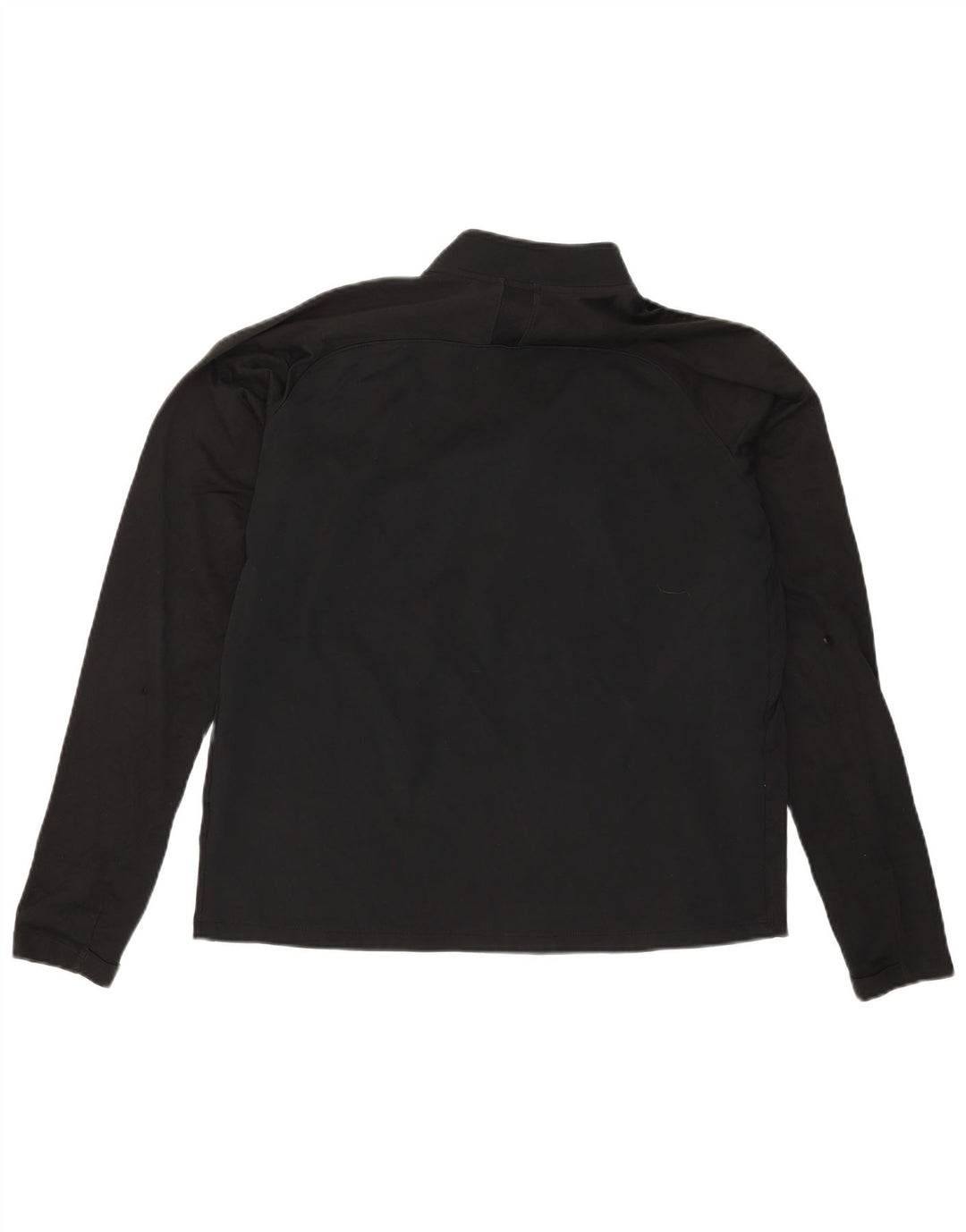Nike Uomo Dri Fit Zip Collo Pullover Tuta Top Large Nero Poliestere