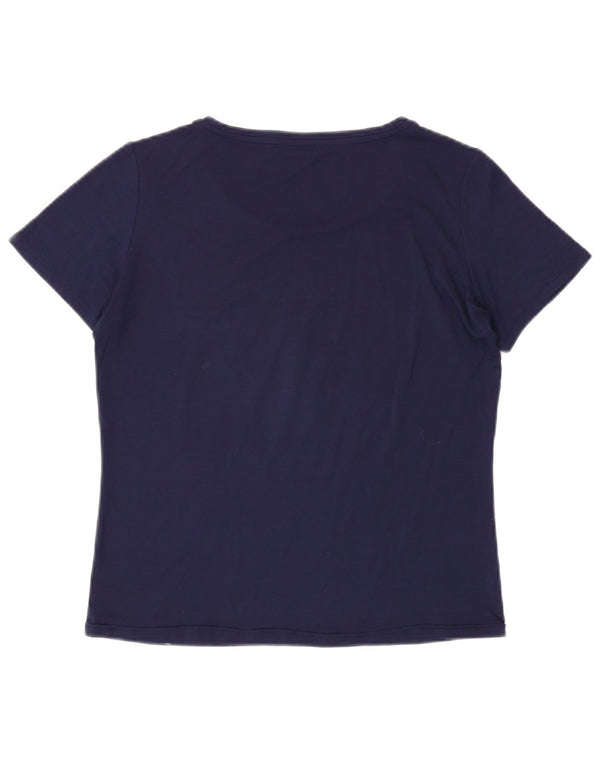 LIU JO T-shirt grafica da donna Top UK 14 Medio Blu navy floreale