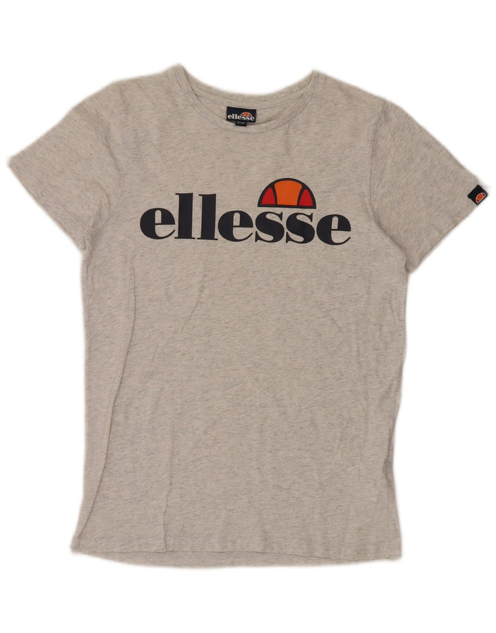 T-shirt grafica per ragazze ELLESSE 12-13 anni in cotone grigio puntinato