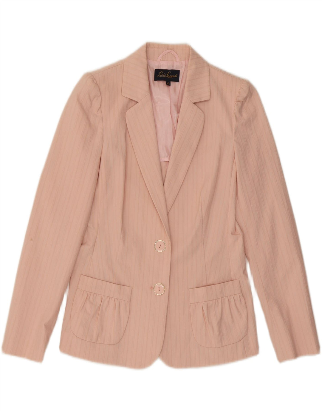 LUISA SPAGNOLI Giacca Blazer a 2 Bottoni da Donna IT 42 Rosa Medio a Righe