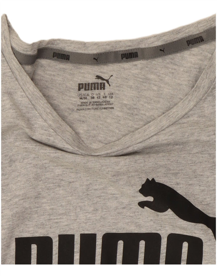 T-shirt grafica da donna PUMA Top UK 12 Grigio medio chiazzato