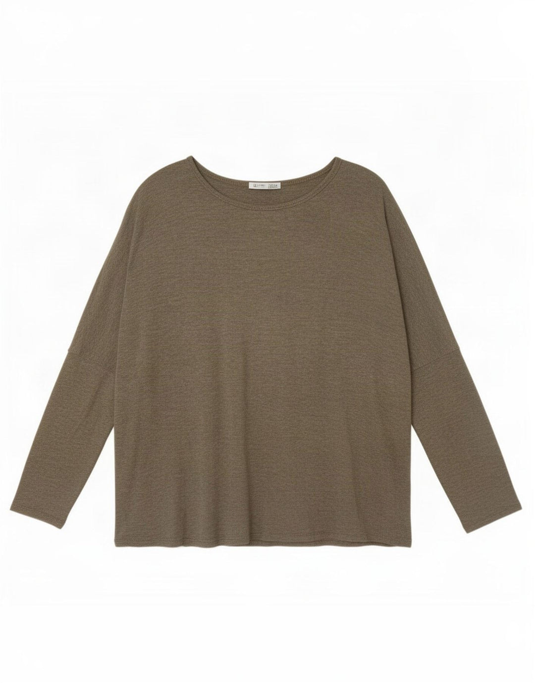 Top Zara da donna oversize a maniche lunghe UK 10 piccolo kaki