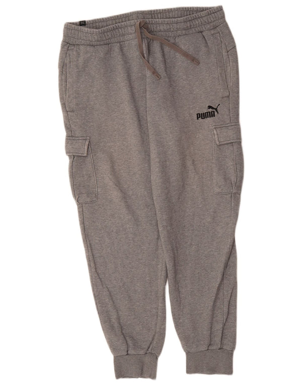 Pantaloni da tuta cargo da uomo PUMA Joggers XL in cotone chiazzato grigio