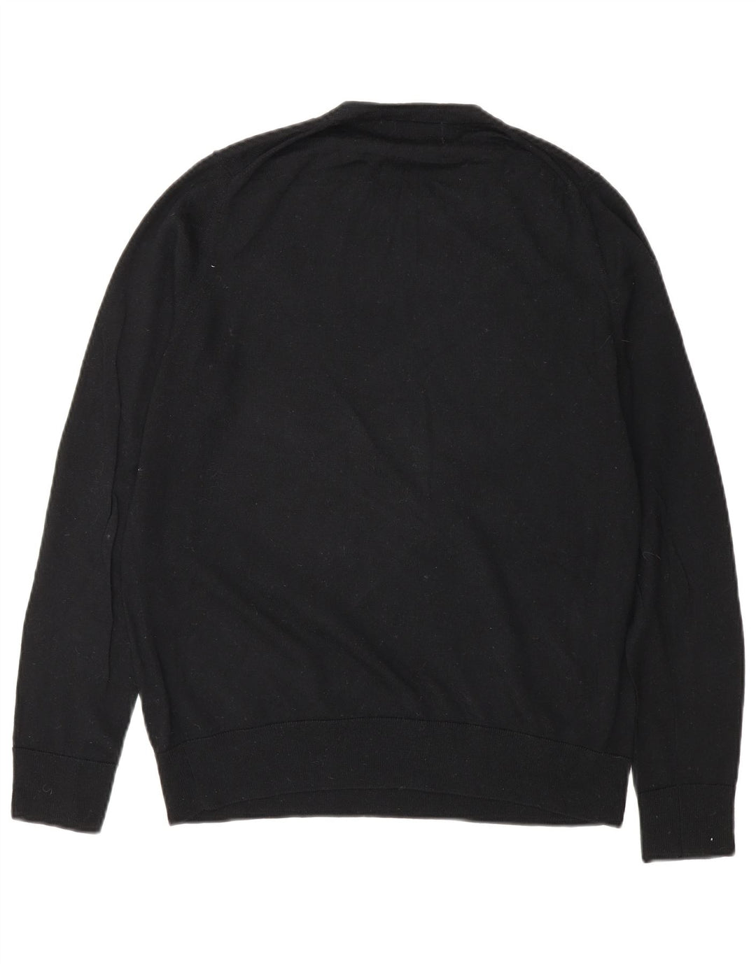 Maglione maglione girocollo da donna Marks & Spencer UK 12 lana nera media