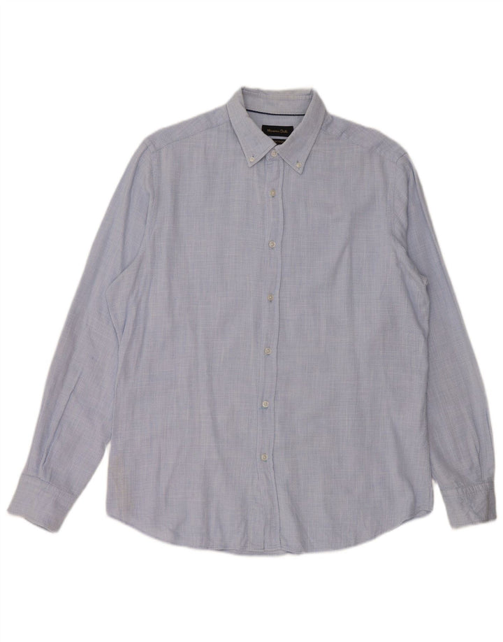 Camicia Uomo Massimo Dutti Large Blu Cotone