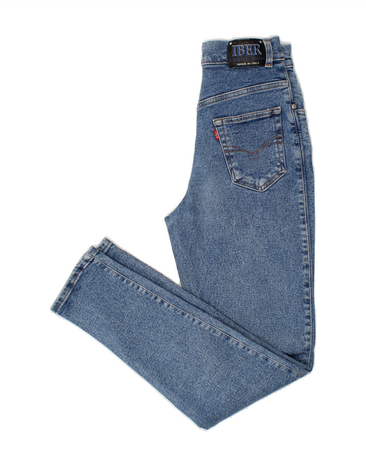 IBER Womens Trasparent High Waist Jeans IT 42 Medium W25 L30 Blue Cotton Vintage Iber and Second-Hand Iber from Messina Hembry 