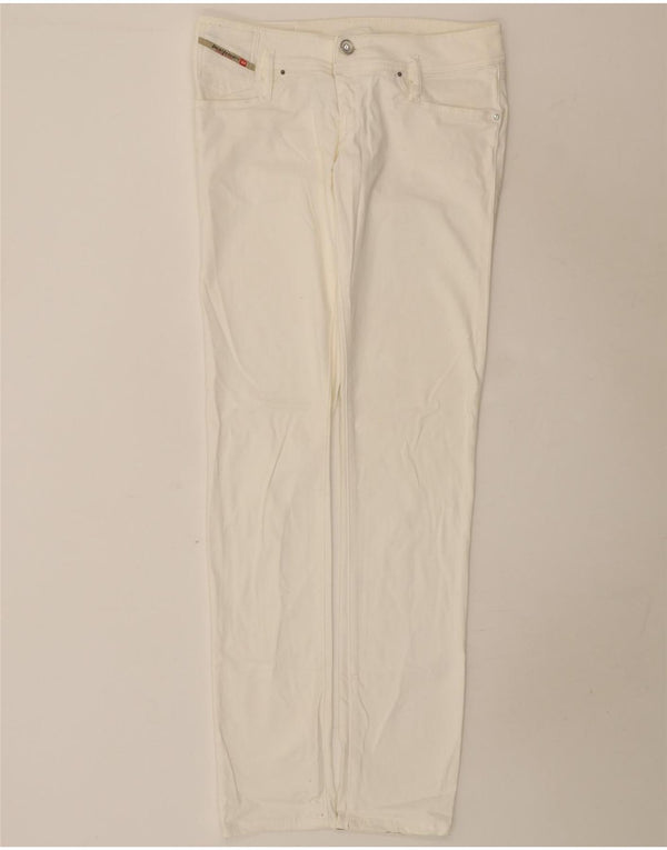 Pantaloni casual slim da donna Diesel W30 L35 cotone bianco