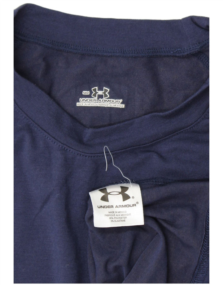 Maglietta da uomo UNDER ARMOUR Top piccola in poliestere blu navy