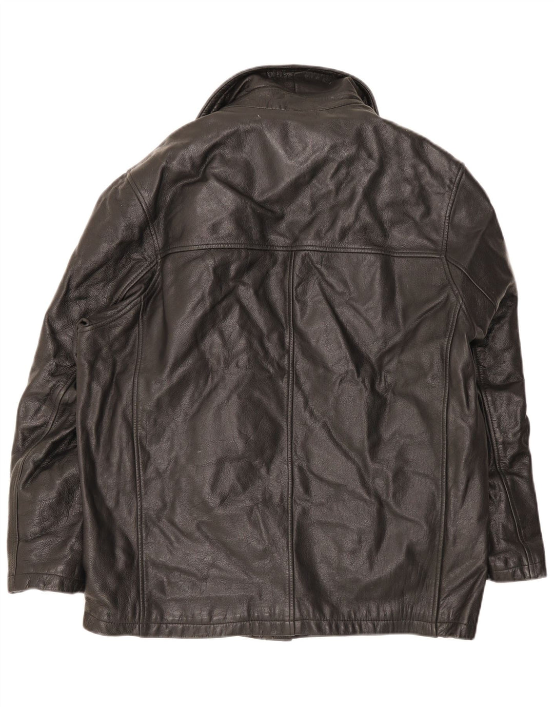 Giacca a vento in pelle Wilsons da uomo M. Julian UK 40 grande nera