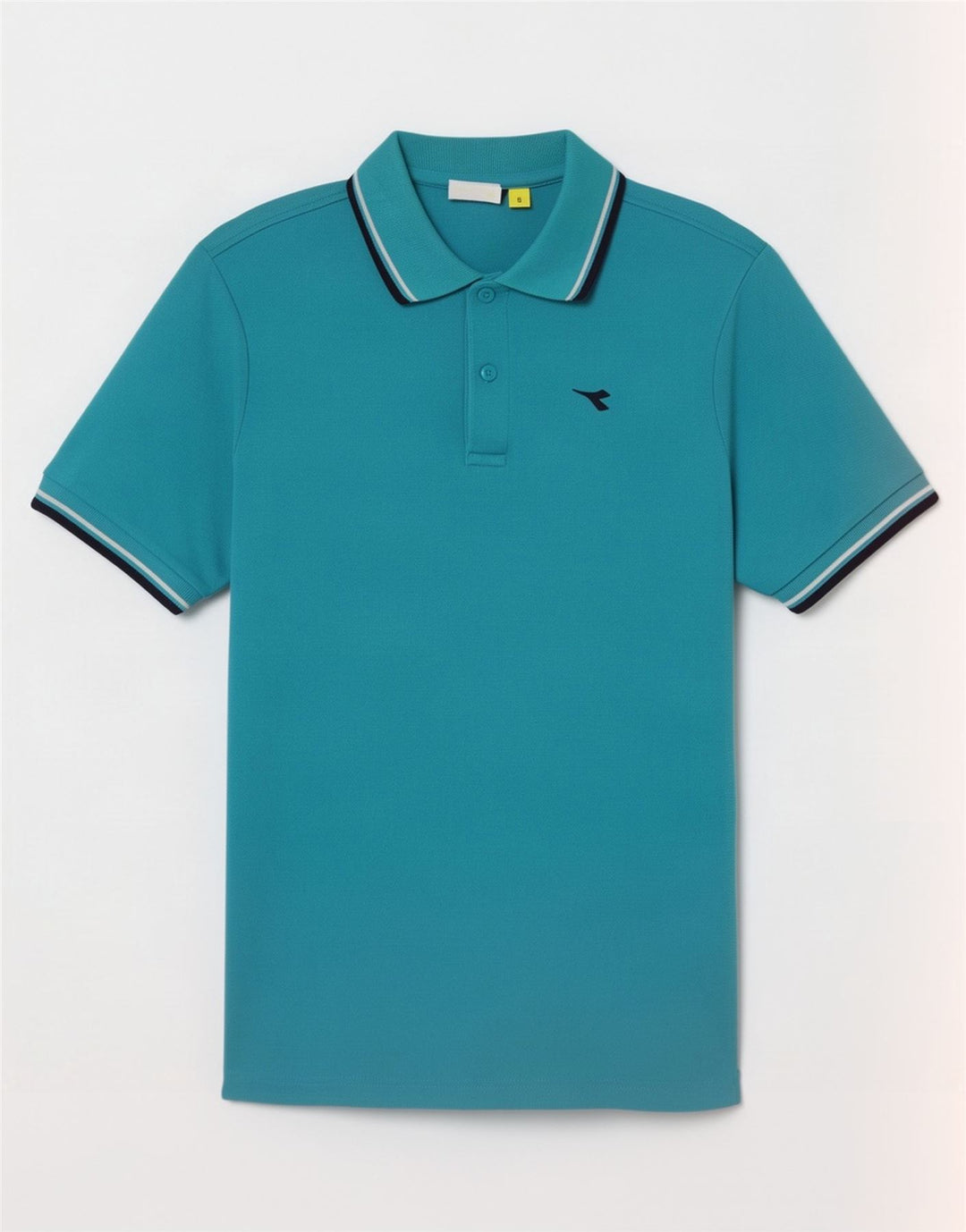 Polo Diadora Uomo Small Turchese a Righe