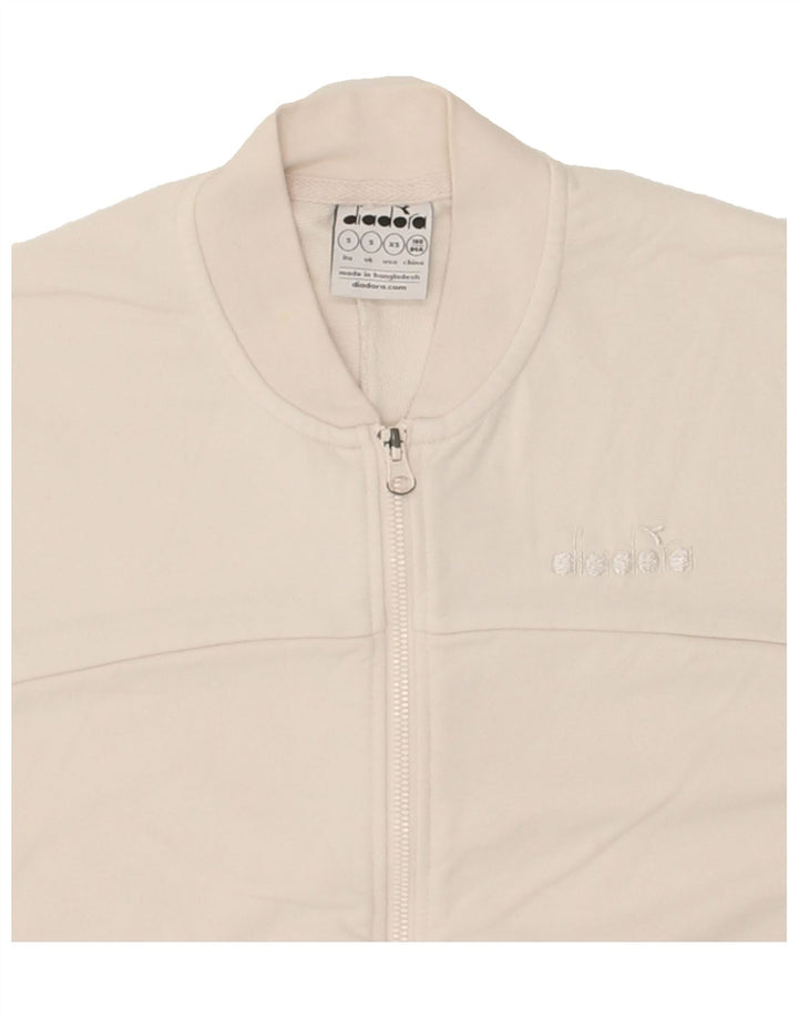 DIADORA Mens Tracksuit Top Jacket Small White Cotton Vintage Diadora and Second-Hand Diadora from Messina Hembry 