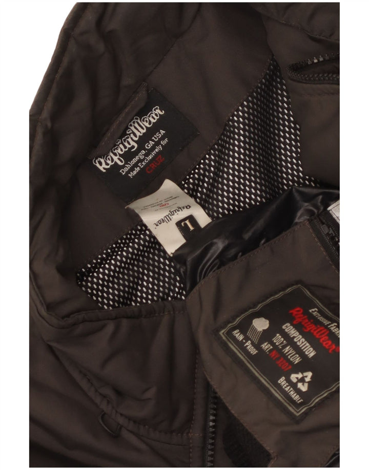 Refrigiwear Giacca bomber da uomo foderata UK 40 grande nylon marrone