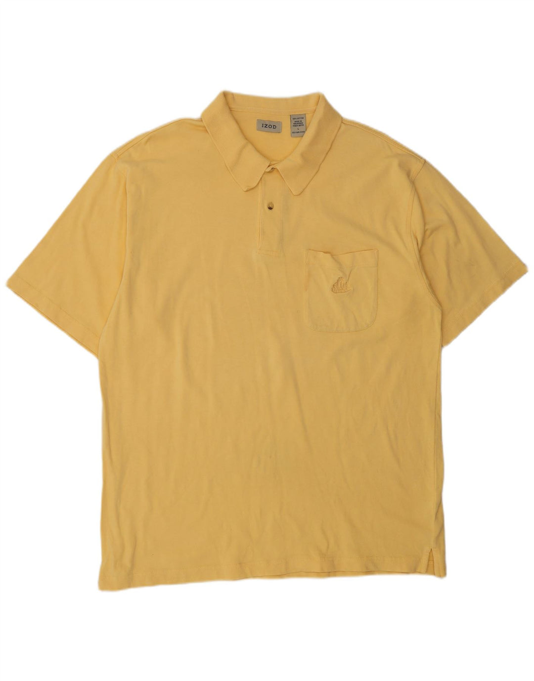 Polo da uomo Izod grande in cotone giallo