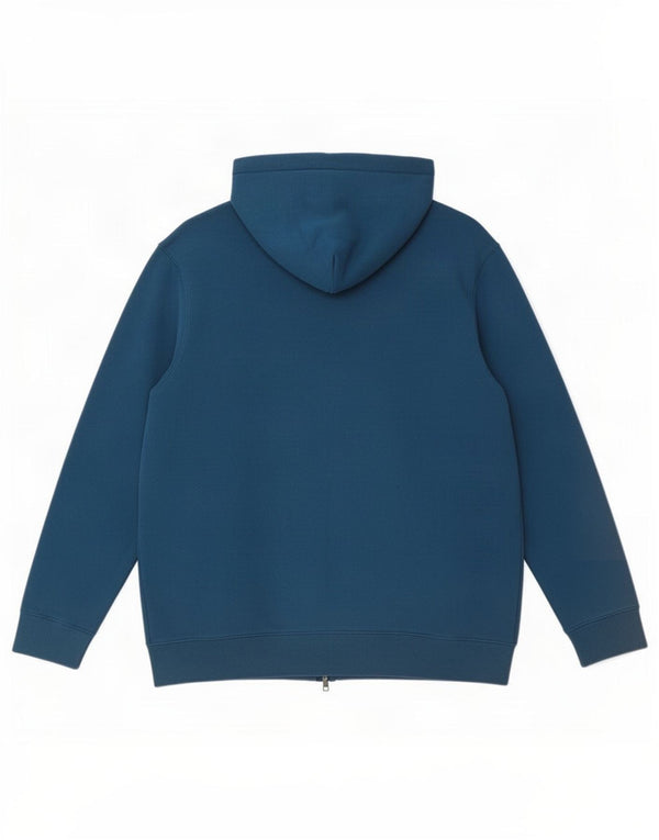 Felpa con cappuccio e zip grafica da uomo Gap XL in cotone blu