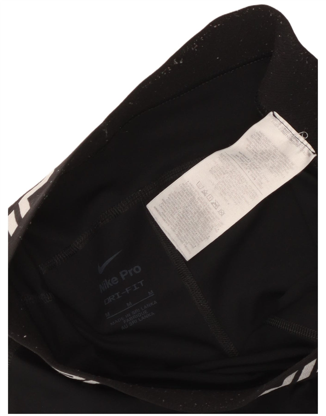 Pantaloncini sportivi Nike Dri Fit Graphic da donna UK 12 Medium Nero Poliestere