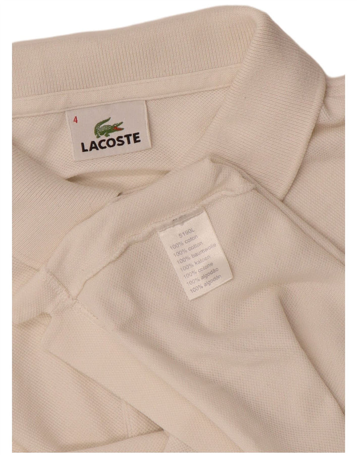 Polo da uomo LACOSTE taglia 4 cotone bianco medio