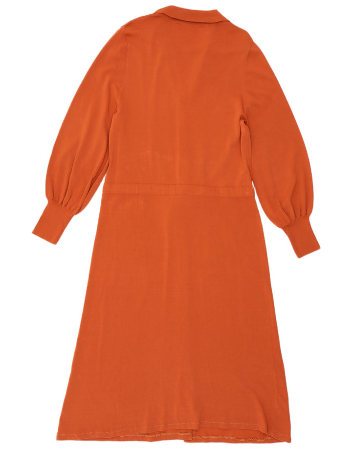 Maglione cardigan lungo da donna Zara UK 14 grande arancione