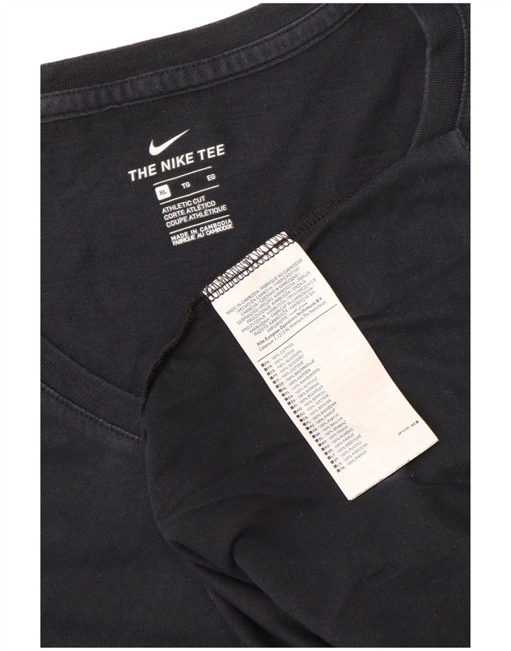 T-shirt da donna dal taglio atletico Nike Top UK 18 XL cotone nero