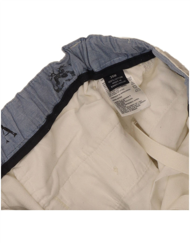 Pantaloncini cargo da uomo Nautica W34 grandi cotone bianco