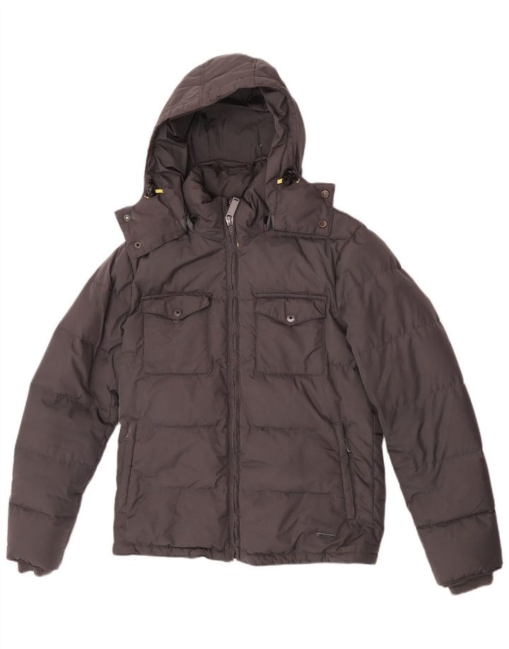 Giacca imbottita con cappuccio da uomo Sisley UK 36 Small Poliestere grigio