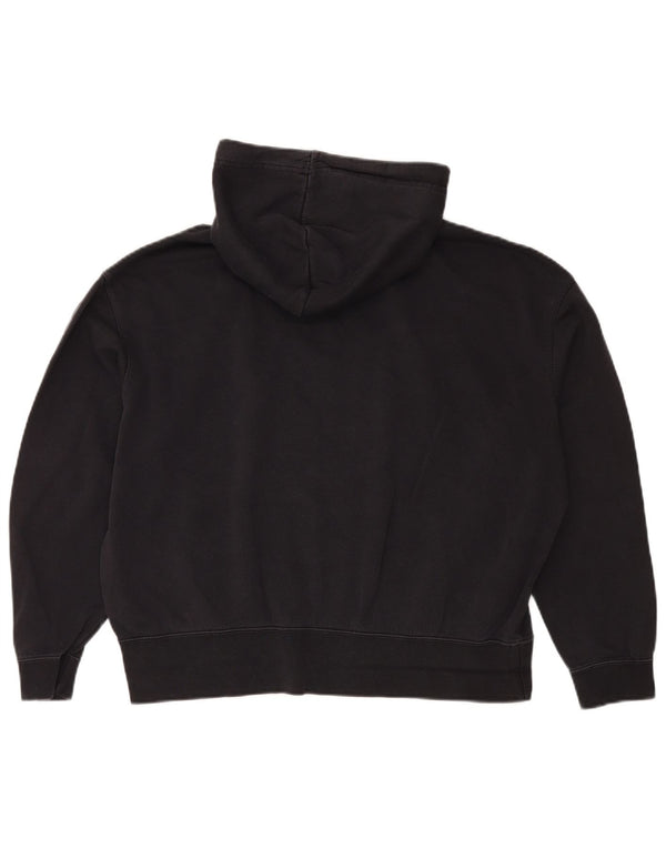 Felpa con cappuccio oversize da donna Nike UK 14 cotone medio nero
