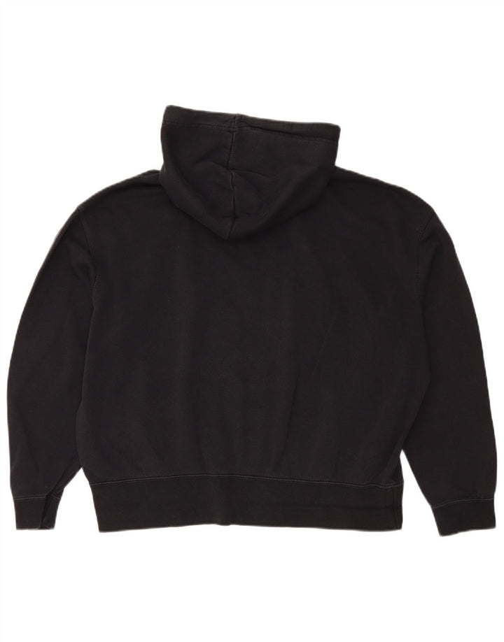 Felpa con cappuccio oversize da donna Nike UK 14 cotone medio nero