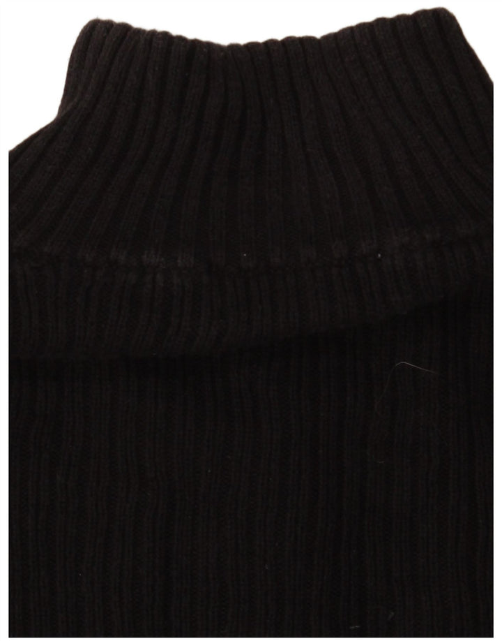 Calvin Klein Uomo Maglione con zip sul collo Maglione grande in cotone nero