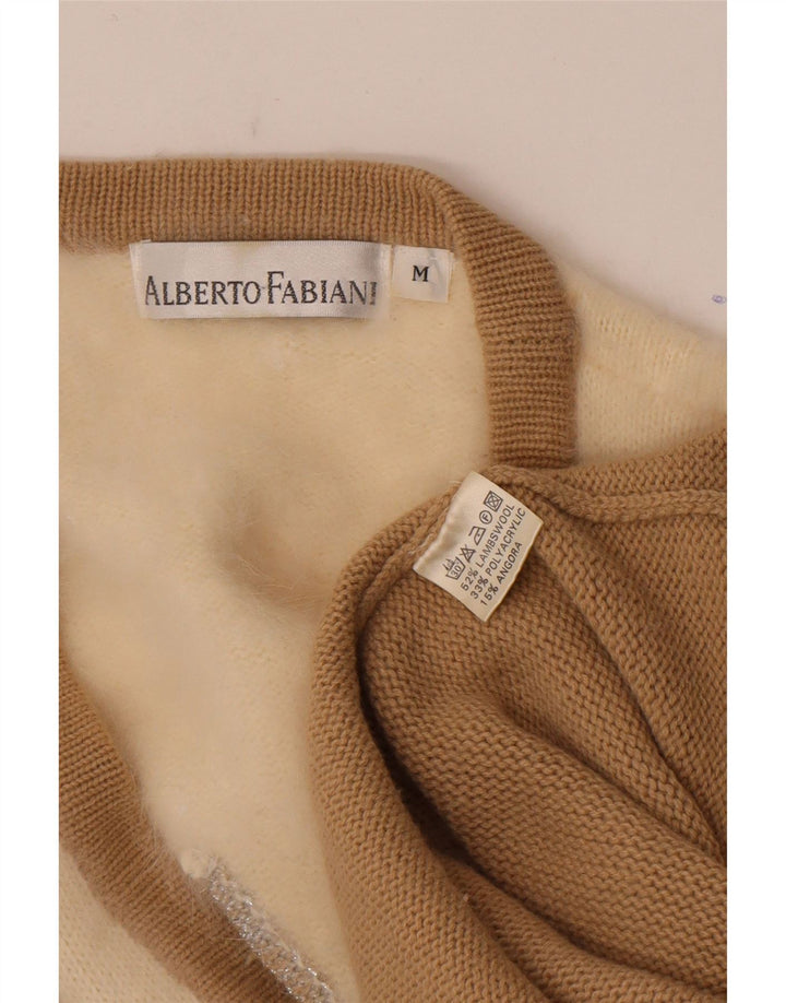 Maglione cardigan lungo da donna Alberto Fabiani UK 14 Marrone medio