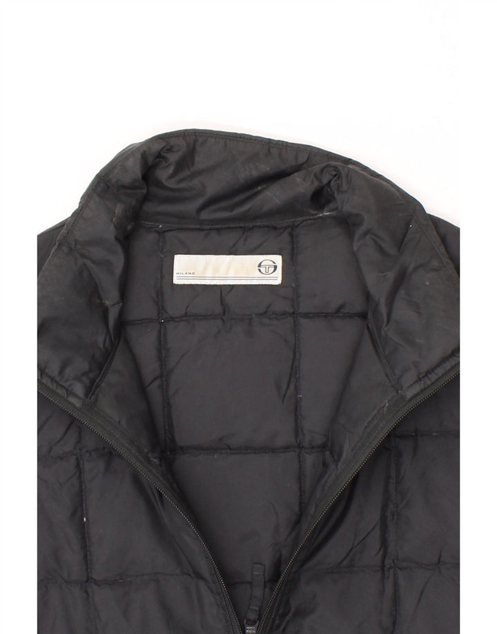 SERGIO TACCHINI Mens Padded Jacket UK 42 XL Black Polyamide Vintage Sergio Tacchini and Second-Hand Sergio Tacchini from Messina Hembry 
