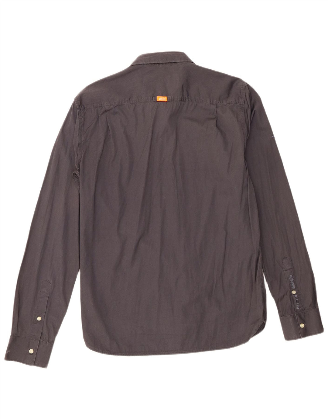 Camicia da uomo Superdry Large in cotone grigio