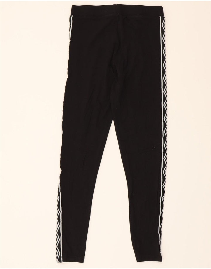 UMBRO Womens Graphic Leggings UK 12 Medium Black Cotton Vintage Umbro and Second-Hand Umbro from Messina Hembry 