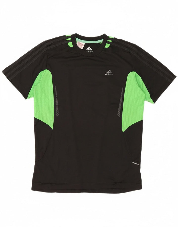 Maglietta Adidas Climacool da ragazzo, 15-16 anni, in poliestere color block nero