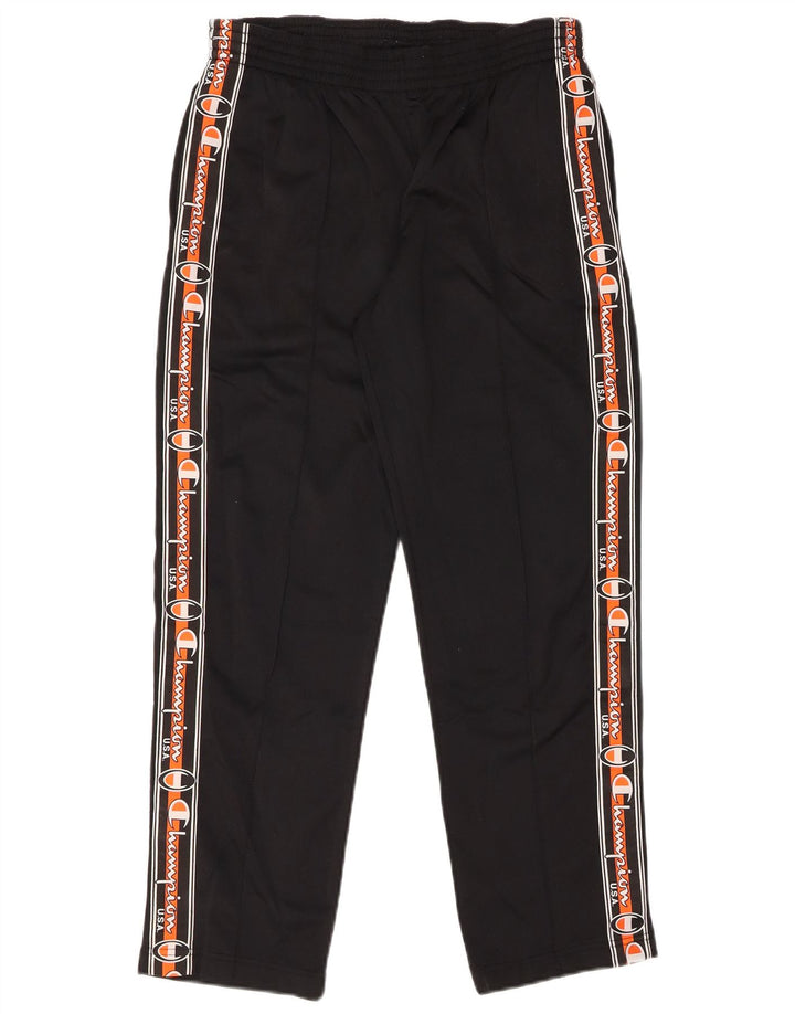 CHAMPION Boys Graphic Tracksuit Trousers 13-14 Years XL Black Polyester