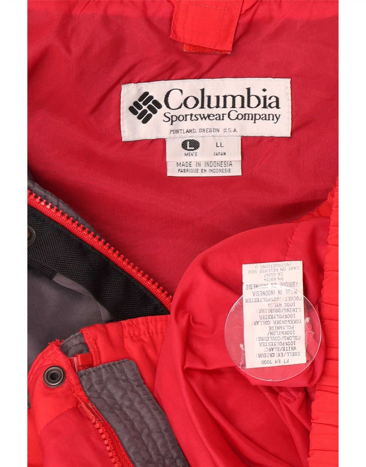 Giacca a vento oversize da uomo Columbia UK 40 Large Red Colourblock