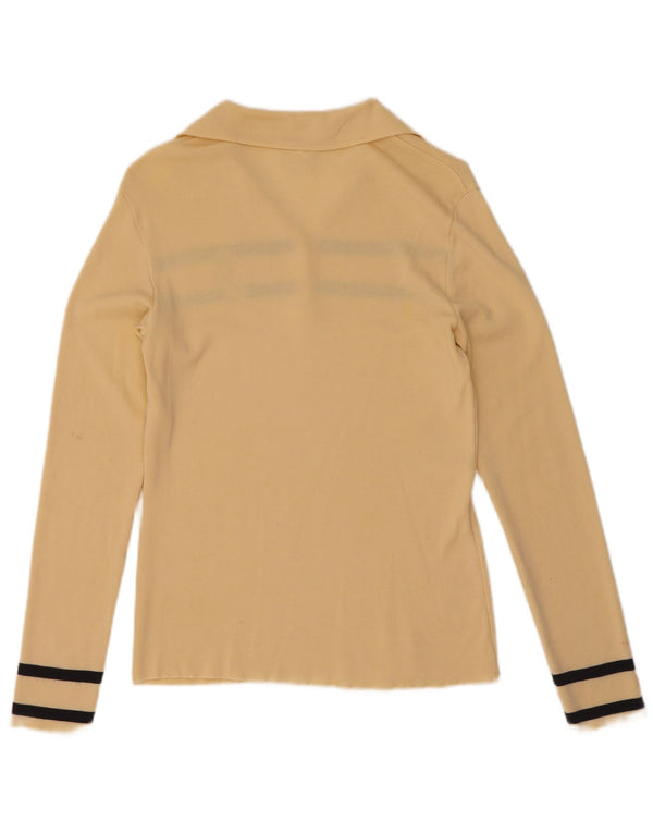 Polo a maniche lunghe da donna Paul & Shark UK 12 a righe gialle medie