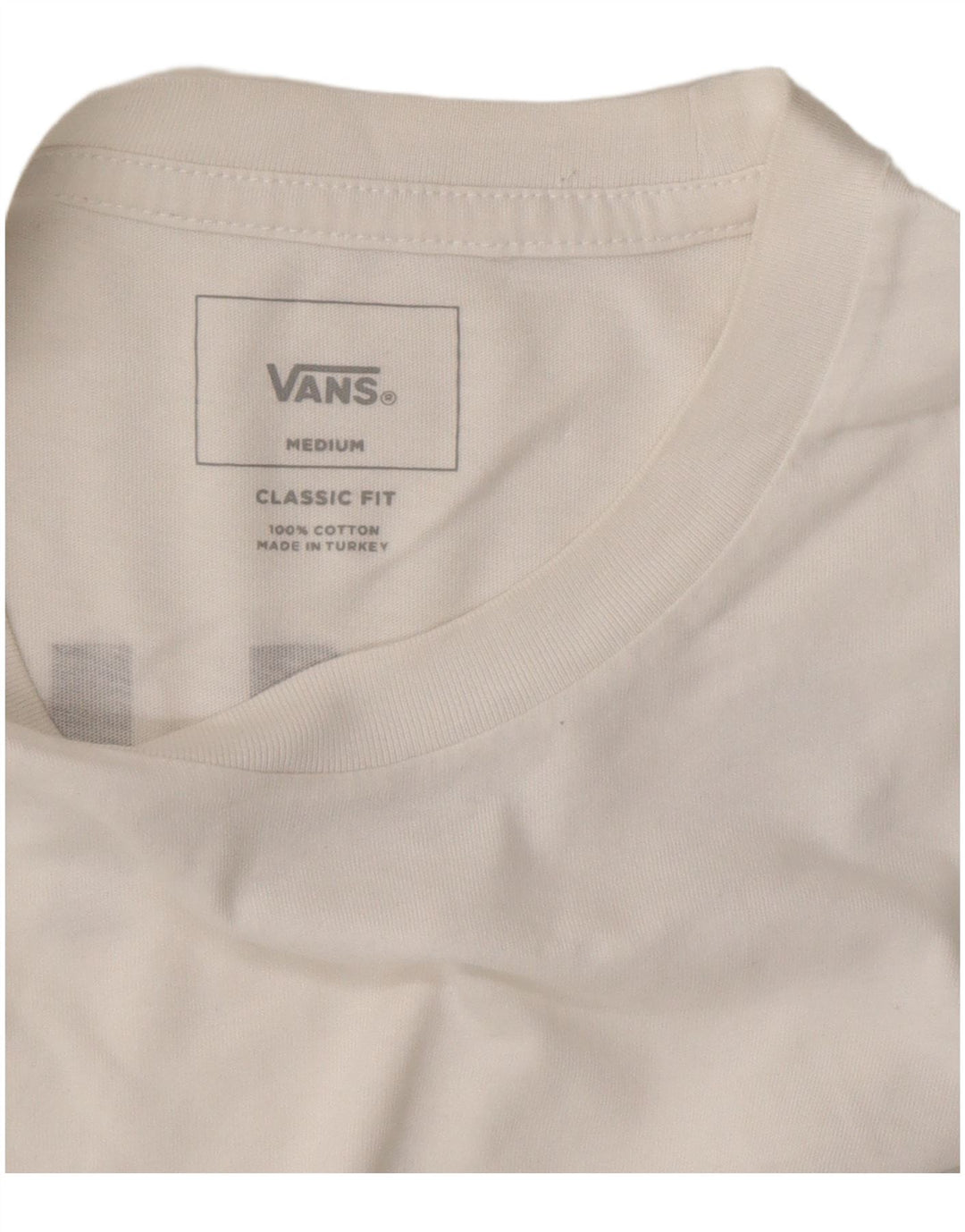 T-shirt grafica da uomo con vestibilità classica VANS, cotone bianco medio