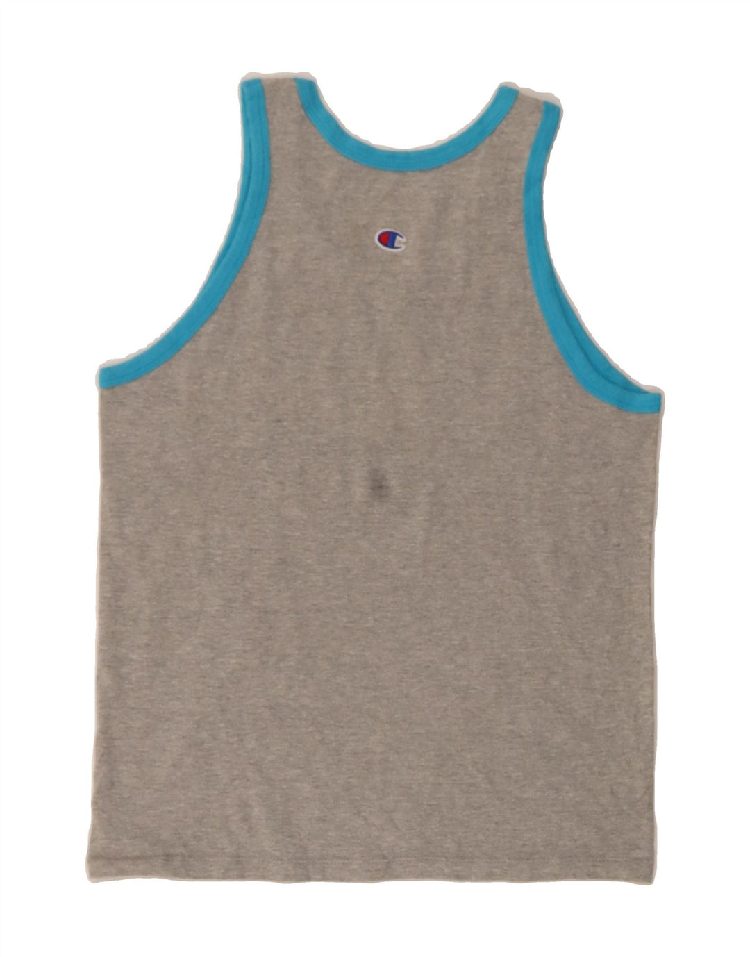 CHAMPION Mens Graphic Vest Top Small Grey Cotton Vintage Champion and Second-Hand Champion from Messina Hembry 