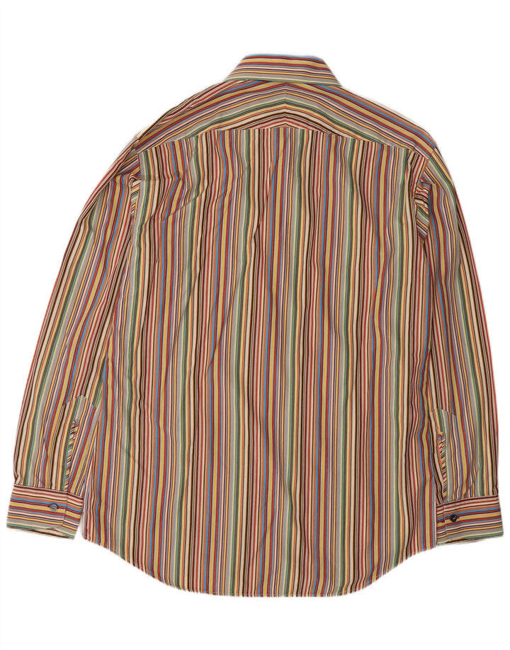 Camicia da uomo PAUL SMITH taglia 16 1/2 42 Grande cotone a righe multicolori