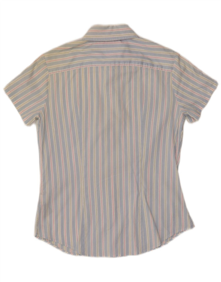 TOMMY HILFIGER Camicia a maniche corte da donna US 6 Cotone a righe blu medio