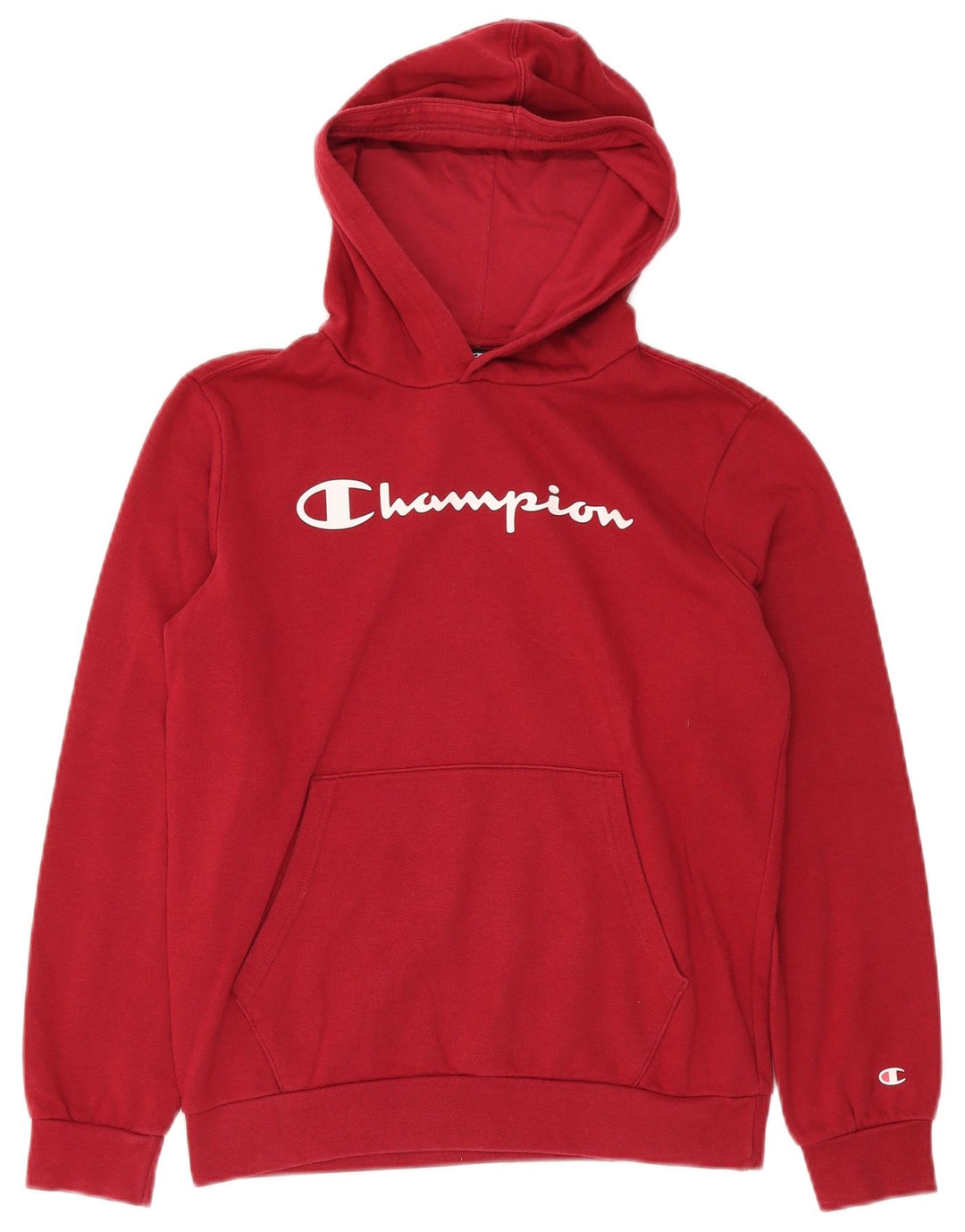 Maglione con cappuccio grafico per ragazzi CHAMPION 13-14 anni XL Rosso