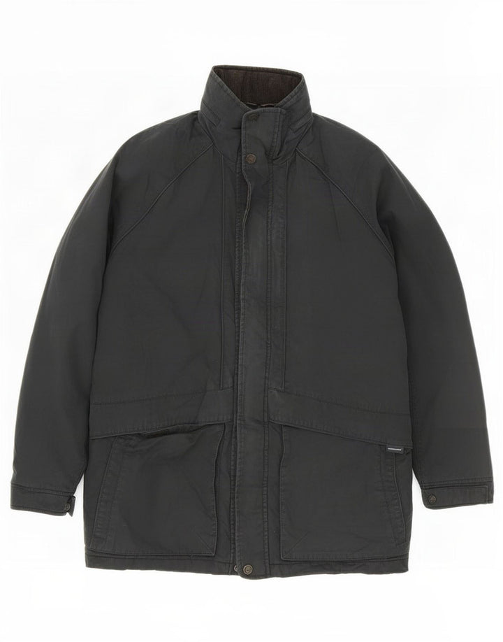 Giacca utilitaria con cappuccio Marks & Spencer da uomo Blue Harbour UK 38 media nera