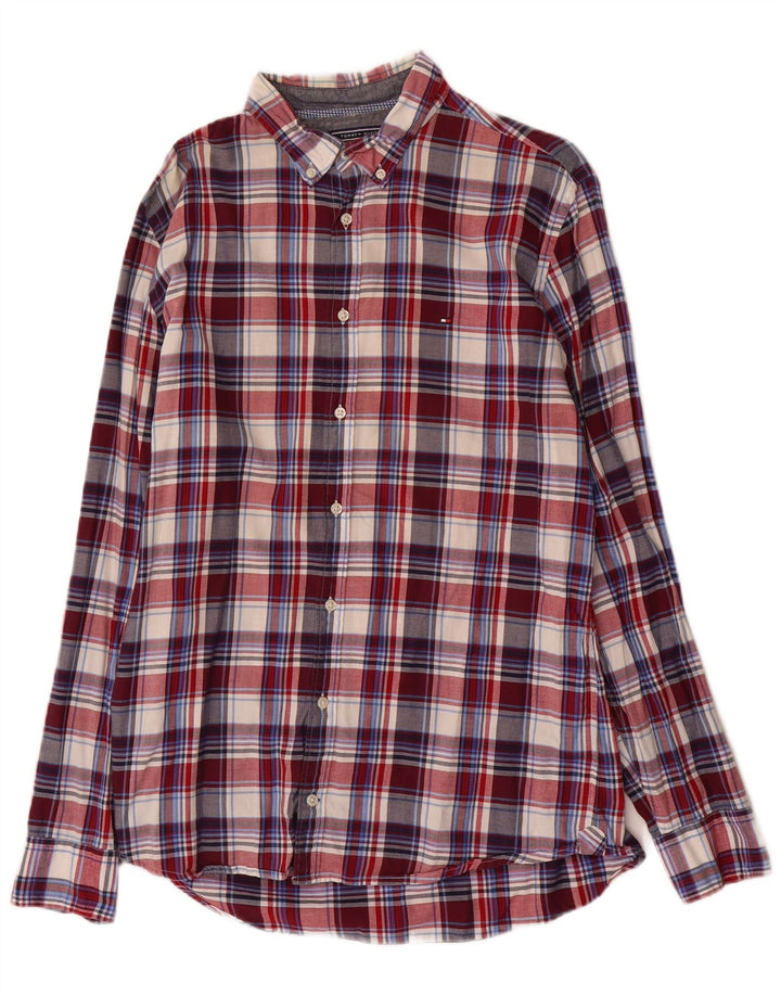 Tommy Hilfiger Uomo New York Fit Camicia in flanella Grande motivo a quadri multicolore