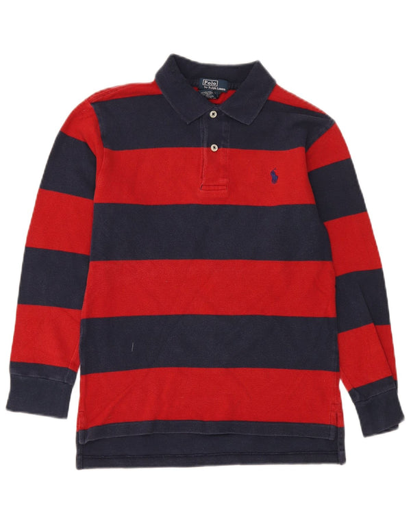 Polo Ralph Lauren da bambino a maniche lunghe, 7-8 anni, piccola a righe rosse