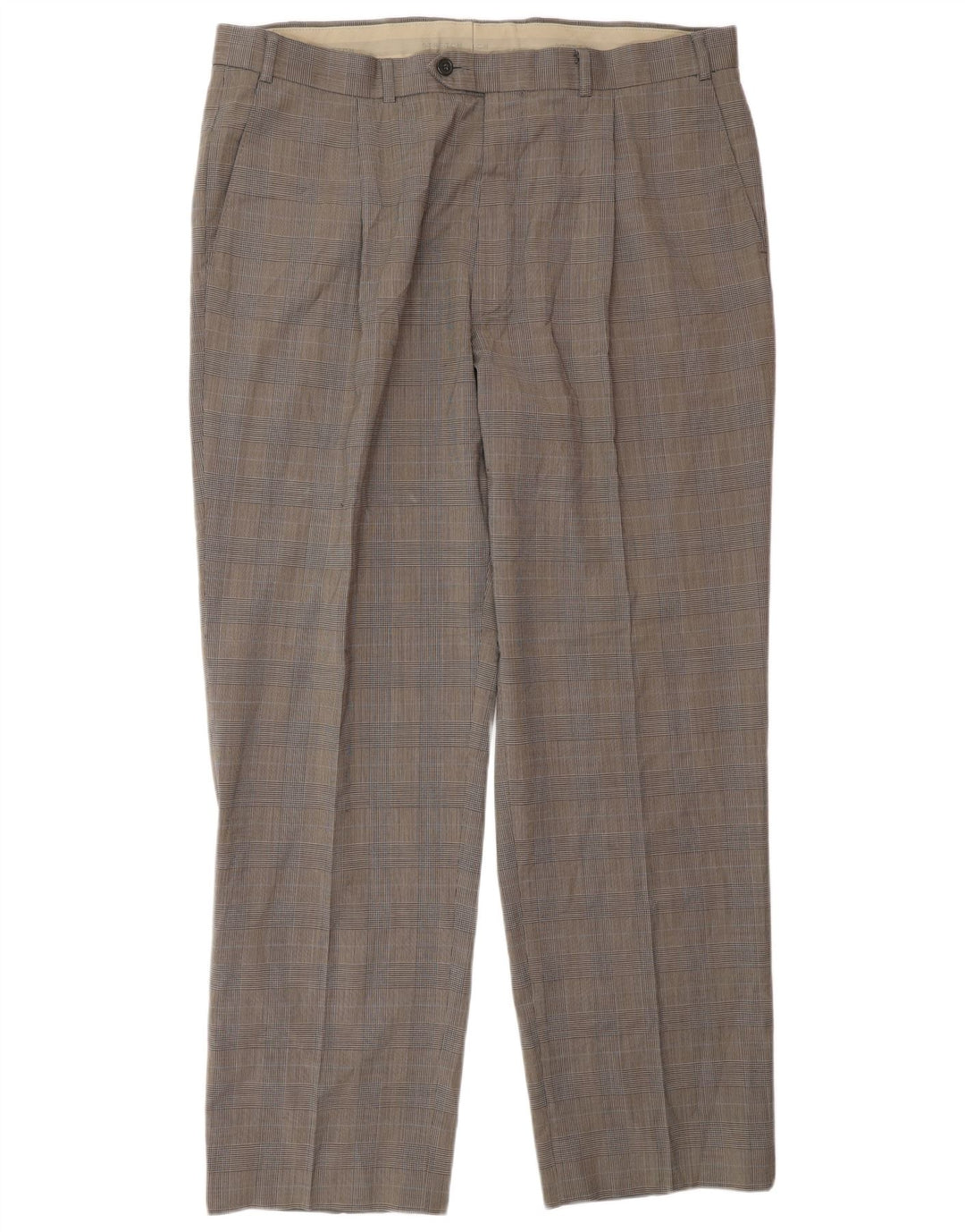 Pantaloni da abito su misura da uomo Marks & Spencer W38 L31 pied de poule neri