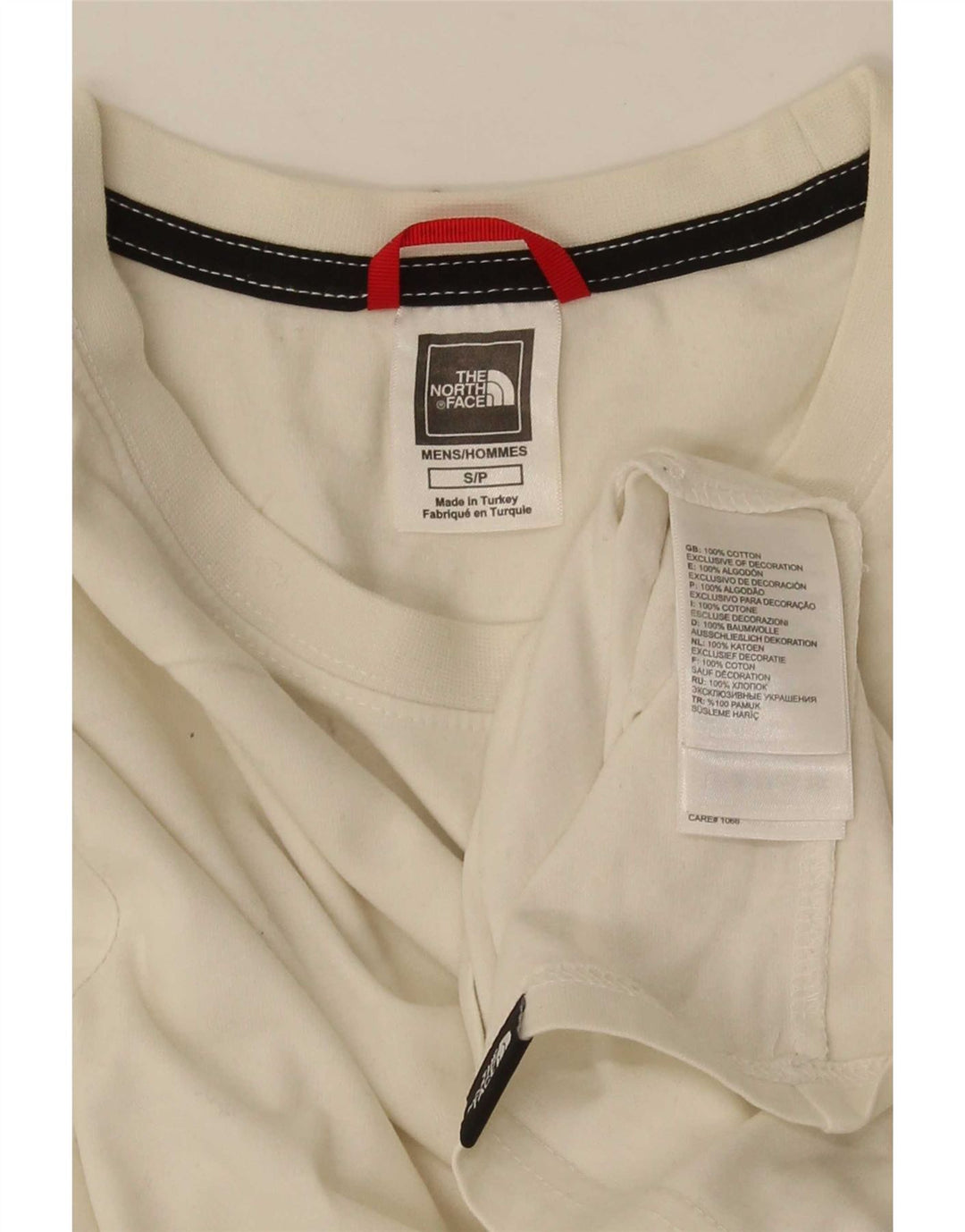 The North Face Maglia da uomo a manica lunga piccola in cotone bianco