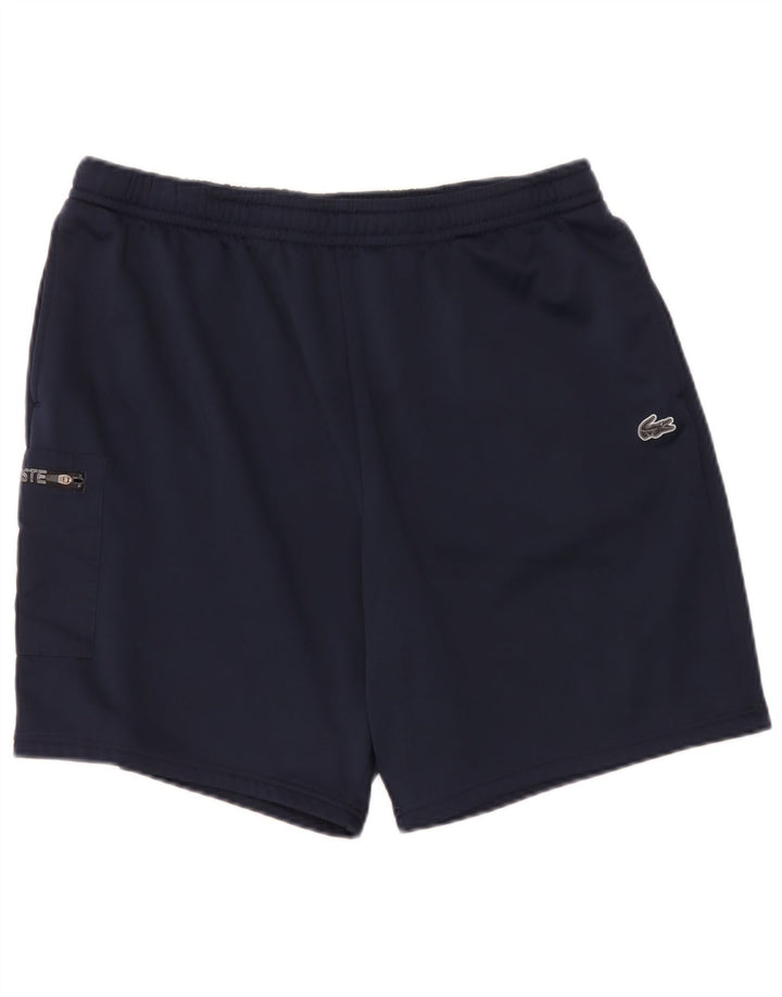 Pantaloncini sportivi cargo da uomo con vestibilità regolare Lacoste taglia 7 2XL poliestere blu navy