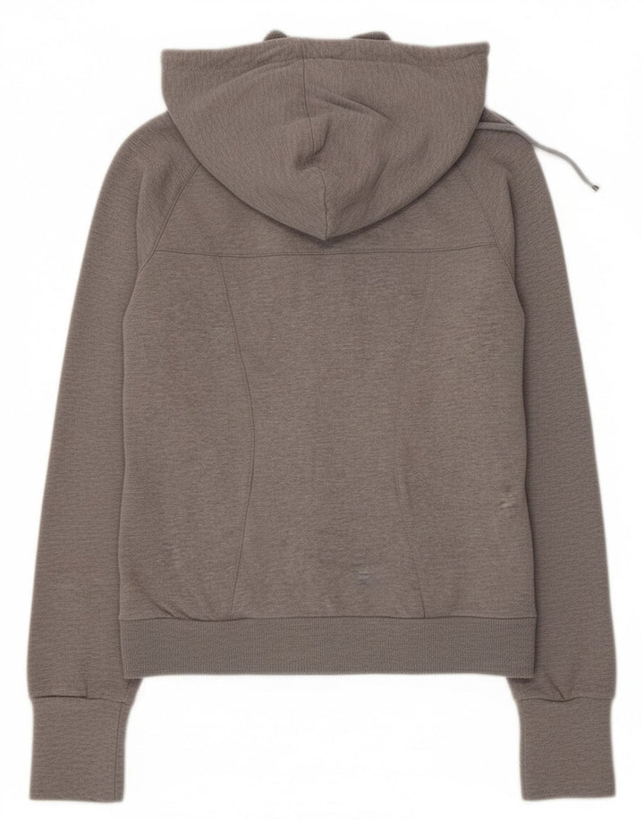 Felpa con cappuccio e zip da donna Puma UK 12 Colorblock grigio medio
