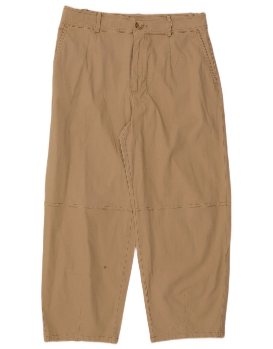 Pantaloni corti affusolati a vita alta ZARA da donna grandi W30 L24 Beige